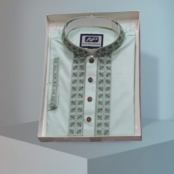 Cotton Panjabi For Man - Image 2