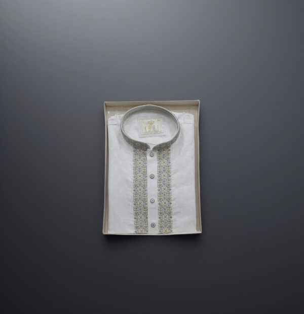 Indian white soft katan panjabi